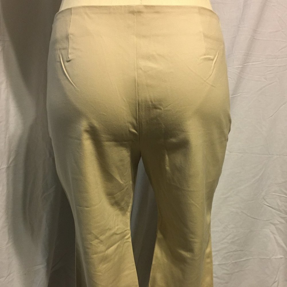 Boston Proper Side Zip Twill Capri Pant Size 16 Khaki